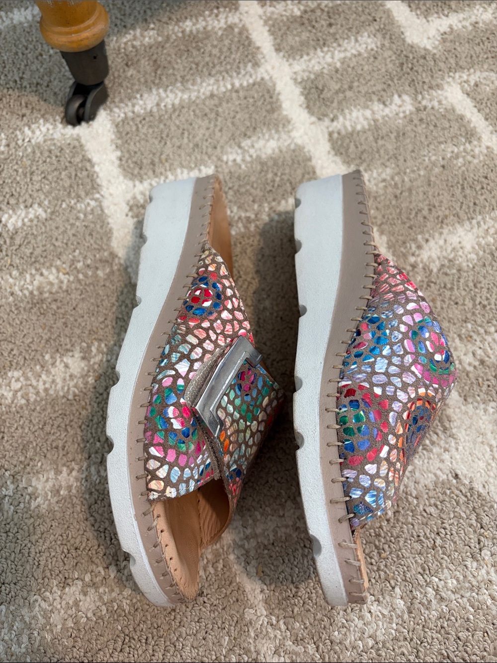 Colorful Leather Slides - Picture 3 of 7